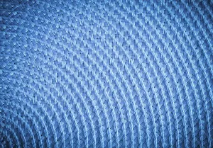 Studio Shot Decoration Drucke: Blue corrugated surface Close-up texture