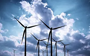 Industrial Wind Wheel Drucke: Blue Energy