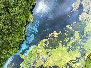 Southeast Europe Aerials Drucke: Top Down over The Blue Eye from a drone