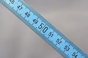 Measuring Tape Close Up Drucke: Blue folding rule