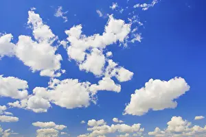 Deserted Landscape Photos Drucke: Blue sky with clouds
