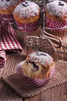 Baked Goods Nutrition Drucke: Blueberries muffins