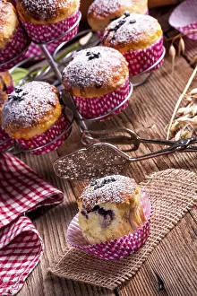 Healthy Baked Goods Drucke: Blueberries muffins