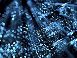 Abstract Technology Background Drucke: Blurred technology background - abstract computer-generated image