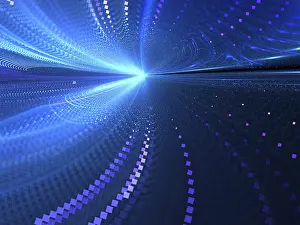 Abstract Computer Generated Image Drucke: Blurred way - abstract computer-generated image