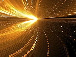 Fractal Geometry Design Drucke: Blurred way - abstract computer-generated image