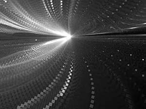 Abstract Computer Graphics Drucke: Blurred way - abstract computer-generated image