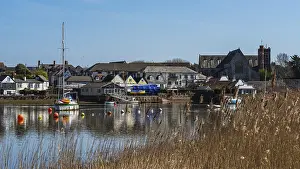 Exeter Drucke: Boote auf der River Exe, Topsham, Exeter