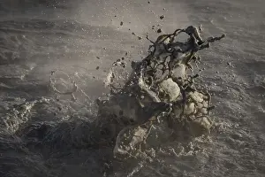Icelandic Natural Spectacle Drucke: Boiling mud, splashing mud pot