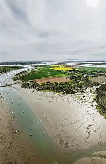 Chichester Drucke: Bosham Quay bei Niedrigwasser, Chichester Harbour National Landscape