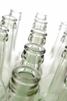 Empty Bottles Drucke: Empty bottles on a white background