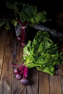 Root Vegetable Still Life Drucke: Botwina, Rustic Young Beetroot