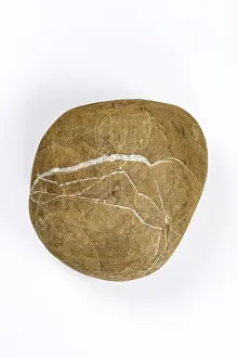 Glacial Erratic Boulder Drucke: Boulder, stone, cropped, white background