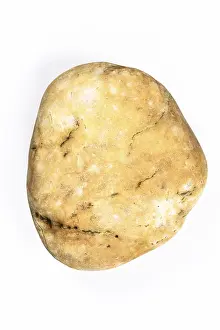 Studio Shot Rock Drucke: Boulder, stone, cropped, white background