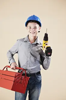 Young Craftsman Drucke: Boy dressed as a craftsman or workman