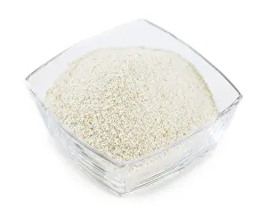 Bright Light Studio Photography Drucke: Bread Crumbs isolated on white background (selective focus)