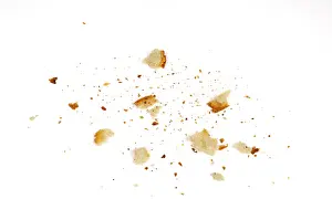 Basic Food Photography Drucke: Bread crumbs on white