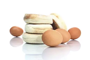 Bread Rolls Drucke: Bread rolls and eggs