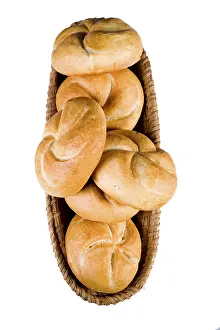 Fresh Bread Drucke: Breadbasket with buns