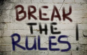 Deserted Landscape Image Drucke: Break The Rules Concept