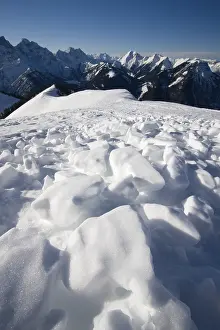 Austria Winter Scene Drucke: Breakable crust and Karwendel Range