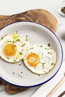 Breakfast Plate Drucke: Breakfast fried eggs plate