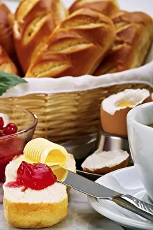 Deserted Breakfast Scene Drucke: Breakfast set