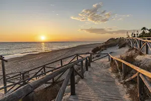 Moody Evening Atmosphere Drucke: A breathtaking sunset on the beach