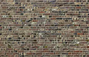 Uninhabited Building Structures Drucke: Brick texture with different colors and styles