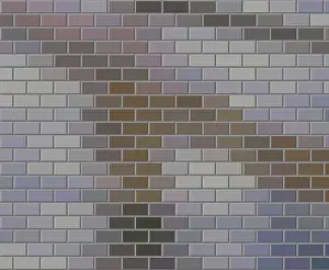 Construction Material Images Drucke: Brick wall background with bricks of blue