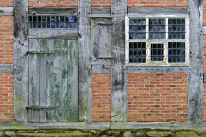 Historic Building In Lower Saxony Drucke: Brick wall with half-timbering