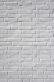 White Brick Wall Drucke: Brick wall, painted white