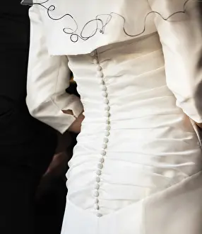 Wedding Celebration Images Drucke: Back of a bride