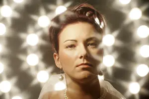 Caucasion Ethnicity Photos Drucke: Bride, backlight