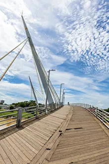 South America Bridges Drucke: Bridge spanning over the Acre river