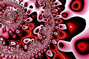 Digital Art Design Drucke: Bright fractal background - abstract computer-generated image