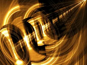 Fractal Background Drucke: Bright technology background - abstract computer-generated image