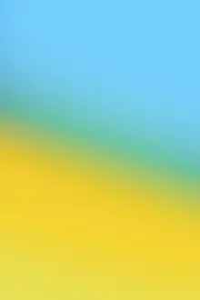 Deserted Agriculture Landscape Drucke: Bright yellow blue gradient