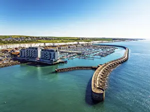 Brighton Und Hove Drucke: Brighton Marina vom Drohnen aus, Brighton, East Sussex, England, Vereinigtes Königreich