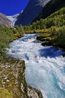 Jostedalsbreen National Park Drucke: Briksdal Glacier, Briksdalsbreen