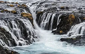 Bruarfoss Waterfall Winter Drucke: Bruarfoss Waterfall in winter