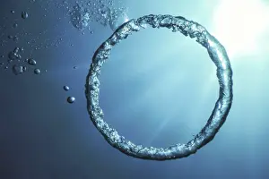 Deserted Underwater World Drucke: Bubble Ring Underwater ascends towards the Sun