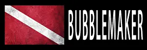 Water Sports Drucke: Bubblemaker young diver, Diver Down Flag