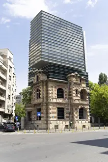 Drucke von Bukarest, Rumänien. 25. Mai 2024. Außenansicht des Universal Music Record Company-Gebäudes im Stadtzentrum Musik Drucke: Bukarest, Rumänien. 25. Mai 2024