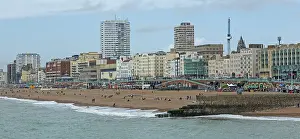 British Coastline Drucke: Building, Beach, Seafront, Brighton