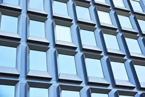 Architectural Style Europe Drucke: Building facade with geometric pattern
