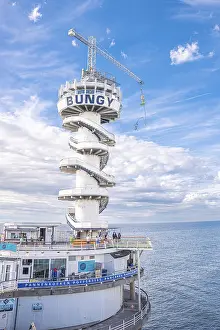 Uninhabited Boat Landing Stage Drucke: Bunny Tower on the Pier on the Beach