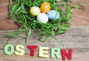 Decorated Easter Eggs Drucke: Bunte Osterdeko