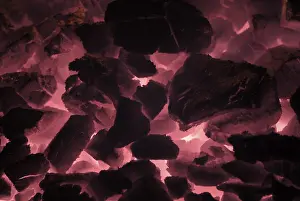 Close Up Fire Drucke: Burning Coal Fire