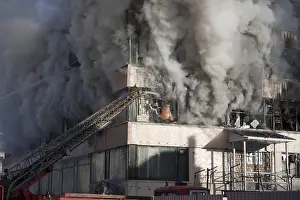 Rauchender Brand Feuerwehr Notdienst